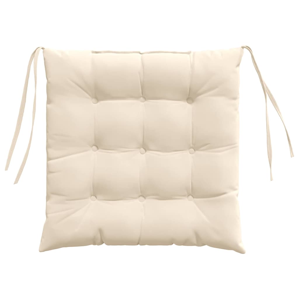 Sitzkissen 4 pcs Beige 40 x 40 x 6 cm Mikrofaser