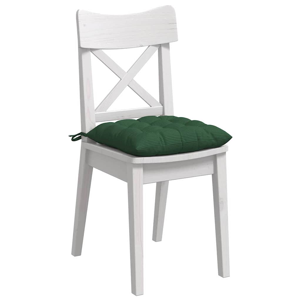 Sitzkissen 4 pcs Dunkelgrün 40 x 40 x 6 cm Cordstoff