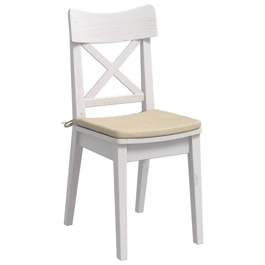 Sitzkissen 4 pcs Creme 40 x 40 x 3 cm Stoff