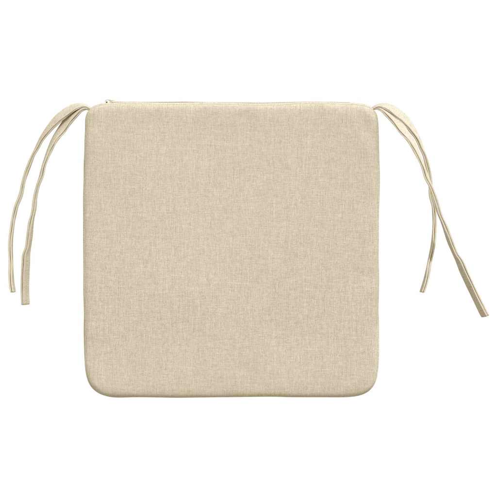 Sitzkissen 4 pcs Creme 40 x 40 x 3 cm Stoff