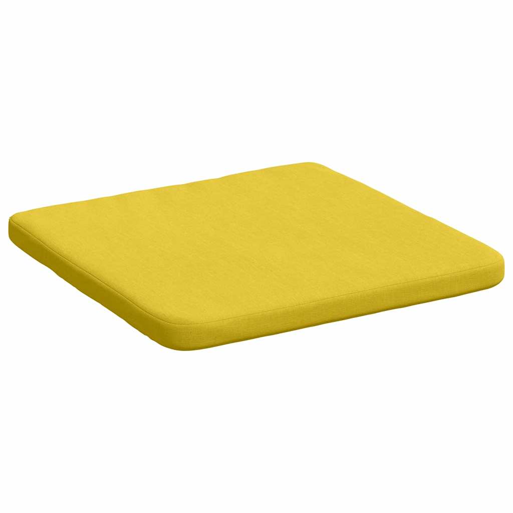 Sitzkissen 4 pcs Helles Gelb 40 x 40 x 3 cm Stoff