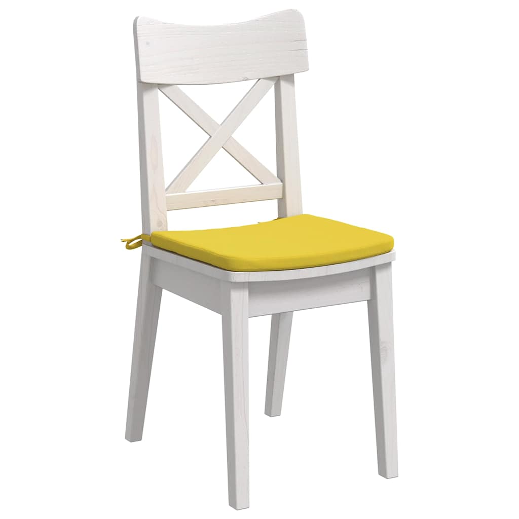 Sitzkissen 4 pcs Helles Gelb 40 x 40 x 3 cm Stoff