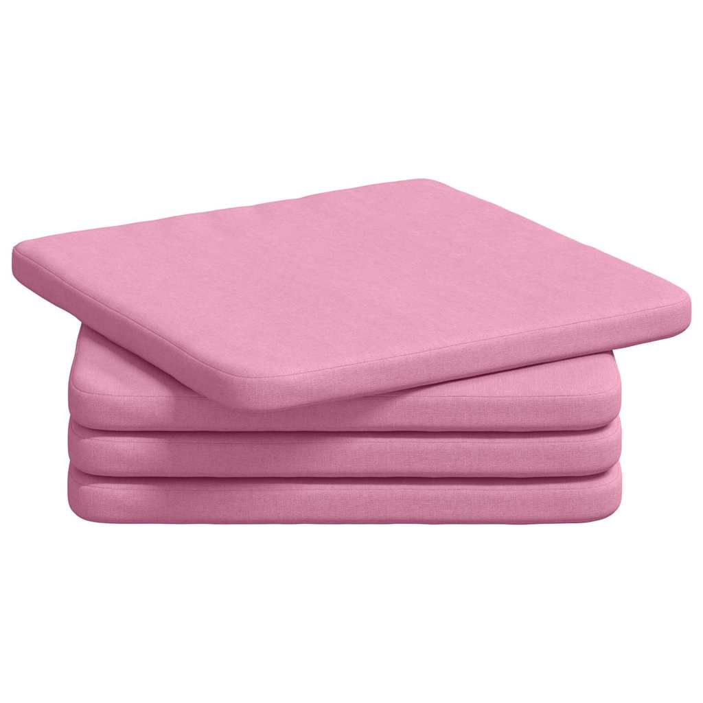 Sitzkissen 4 Stück Rosa 40 x 40 x 3 cm Stoff