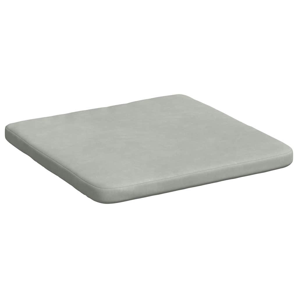Sitzkissen 4 pcs Hellgrau 40 x 40 x 3 cm Samt