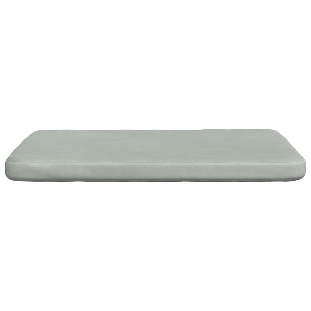 Sitzkissen 4 pcs Hellgrau 40 x 40 x 3 cm Samt