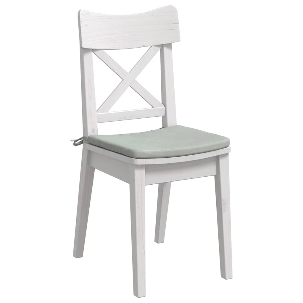 Sitzkissen 4 pcs Hellgrau 40 x 40 x 3 cm Samt