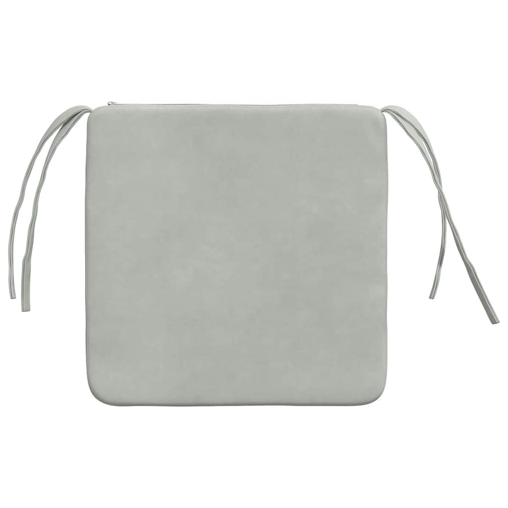 Sitzkissen 4 pcs Hellgrau 40 x 40 x 3 cm Samt