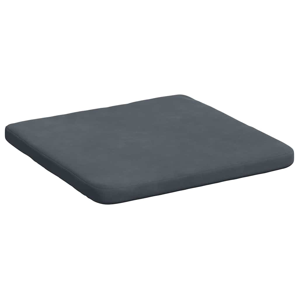Sitzkissen 4 pcs Dunkelgrau 40 x 40 x 3 cm Samt