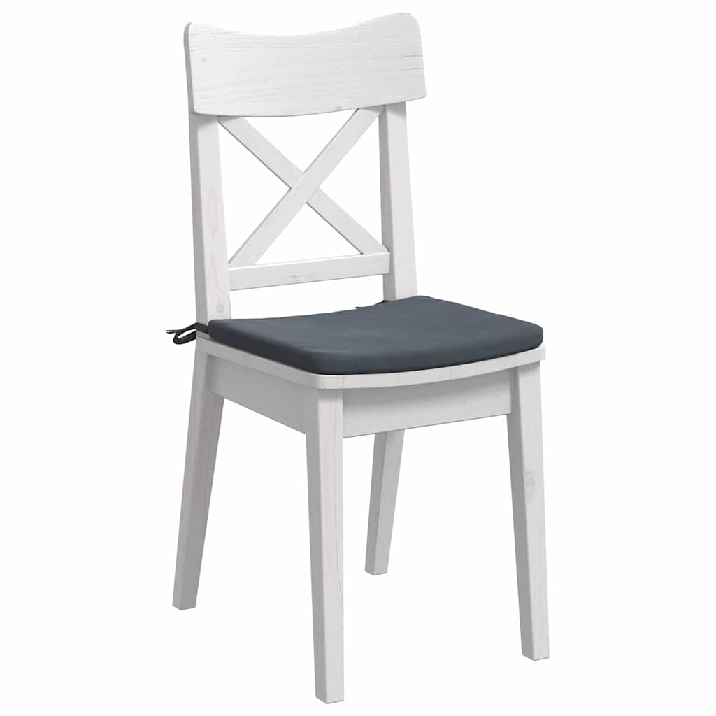 Sitzkissen 4 pcs Dunkelgrau 40 x 40 x 3 cm Samt