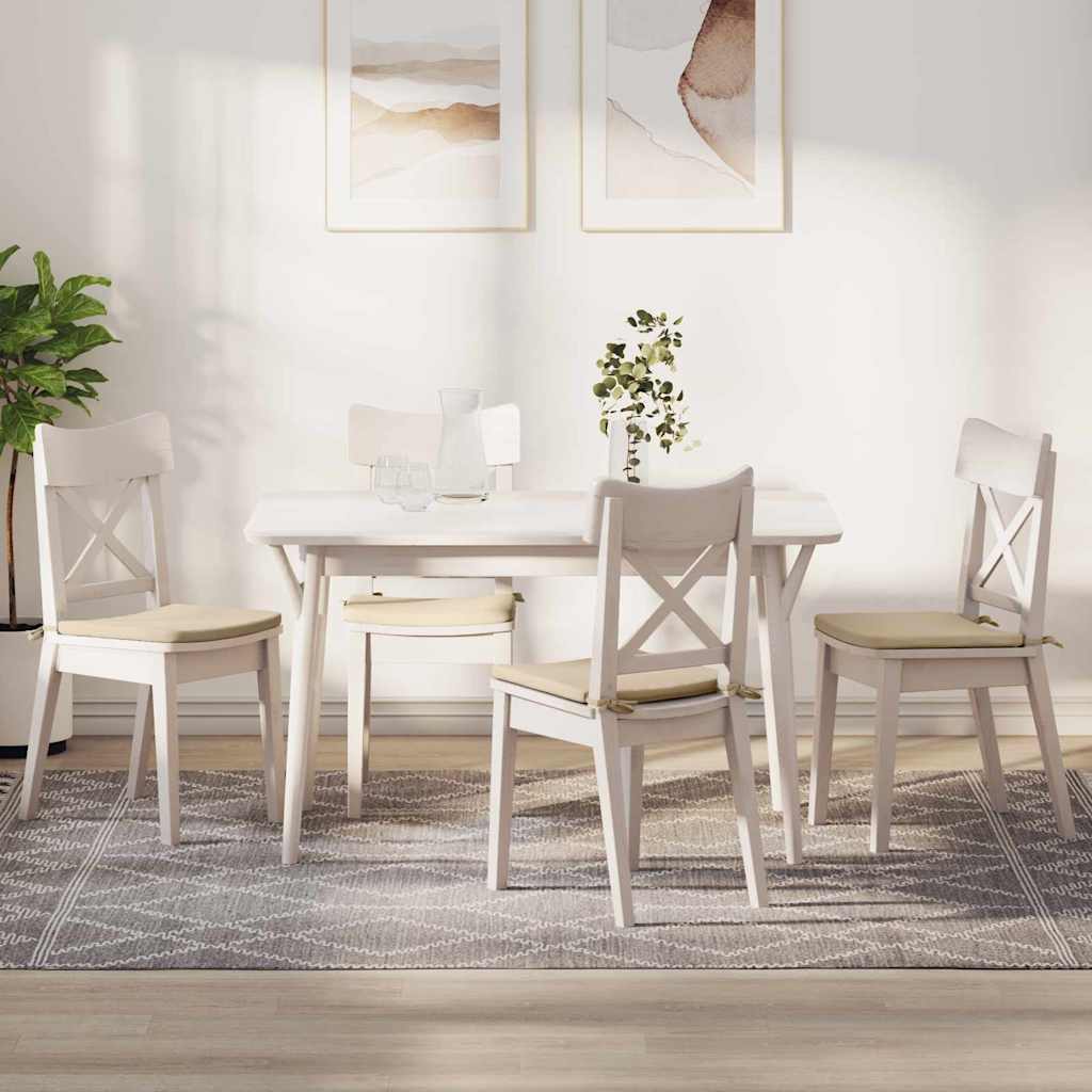 Sitzkissen 4 pcs Creme 40 x 40 x 3 cm Mikrofaserstoff