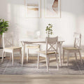 Sitzkissen 4 pcs Creme 40 x 40 x 3 cm Mikrofaserstoff