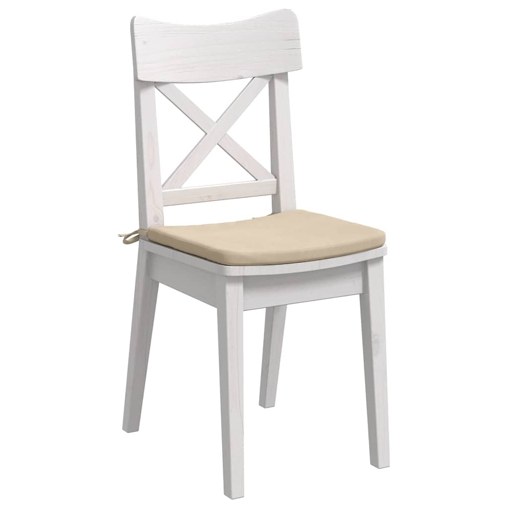 Sitzkissen 4 pcs Creme 40 x 40 x 3 cm Mikrofaserstoff