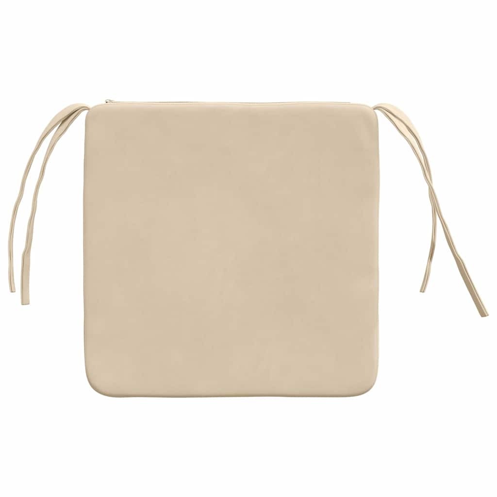 Sitzkissen 4 pcs Creme 40 x 40 x 3 cm Mikrofaserstoff