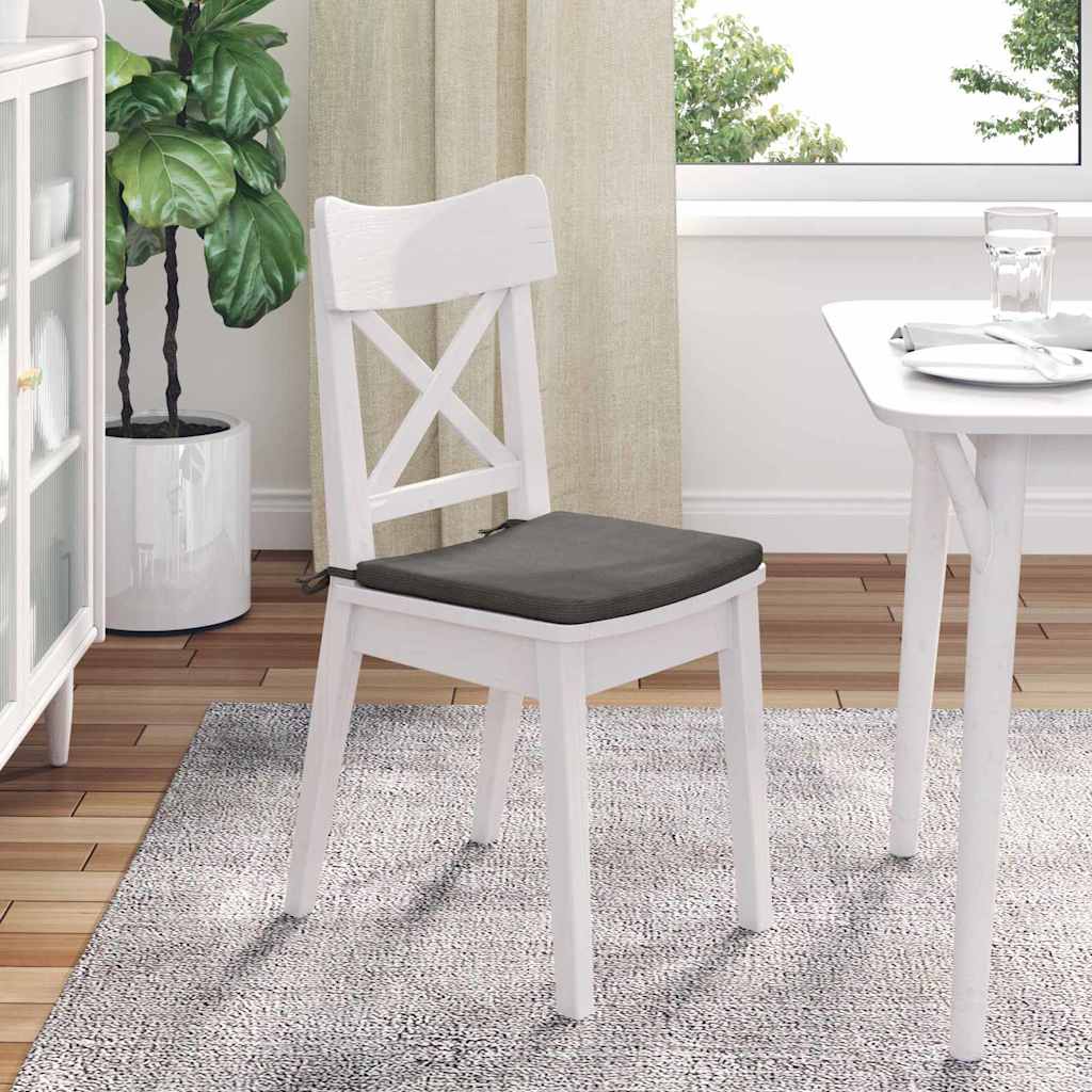 Sitzkissen 4 pcs Hellgrau 40 x 40 x 3 cm Cordstoff