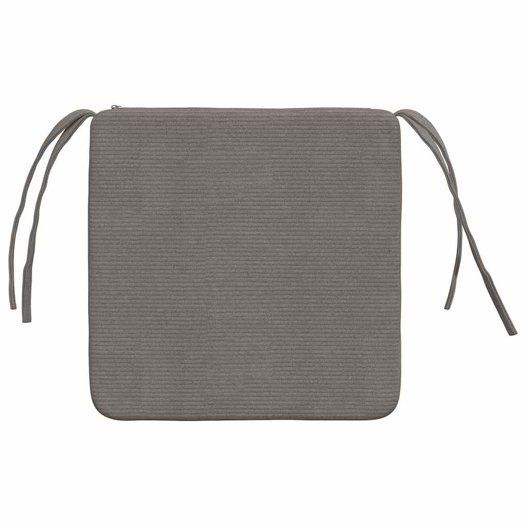 Sitzkissen 4 pcs Hellgrau 40 x 40 x 3 cm Cordstoff