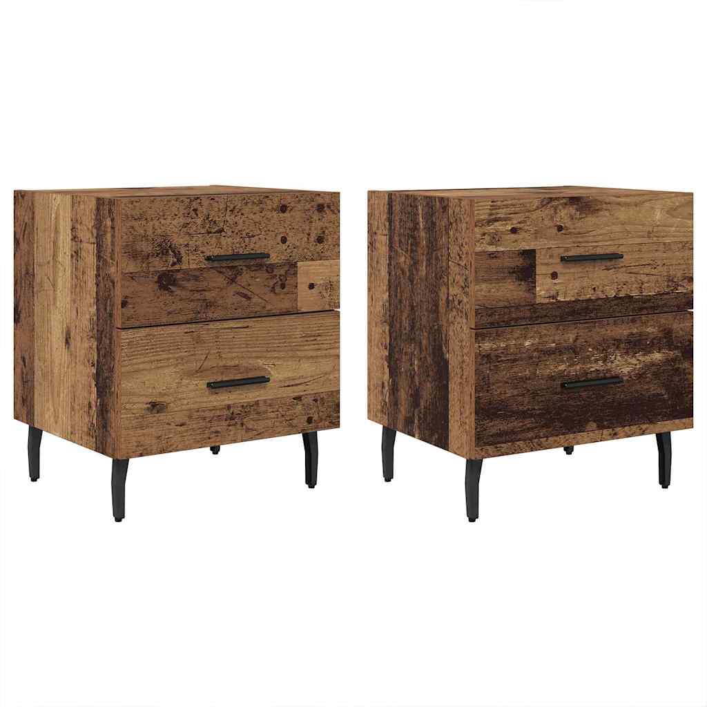 Nachttisch 2 pcs Altholz 40 x 35 x 47,5 cm Holzwerkstoff