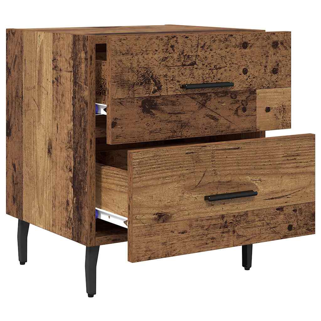 Nachttisch 2 pcs Altholz 40 x 35 x 47,5 cm Holzwerkstoff