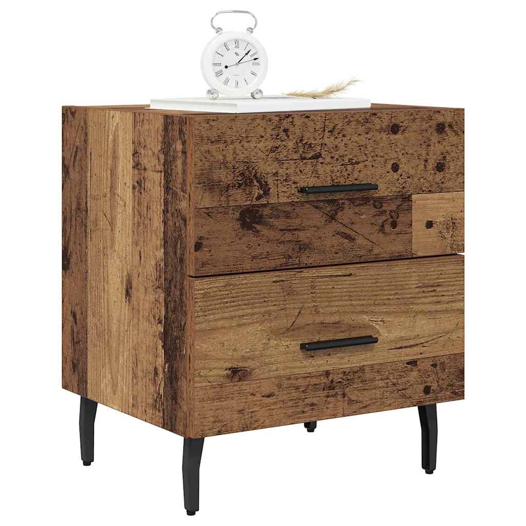 Nachttisch 2 pcs Altholz 40 x 35 x 47,5 cm Holzwerkstoff