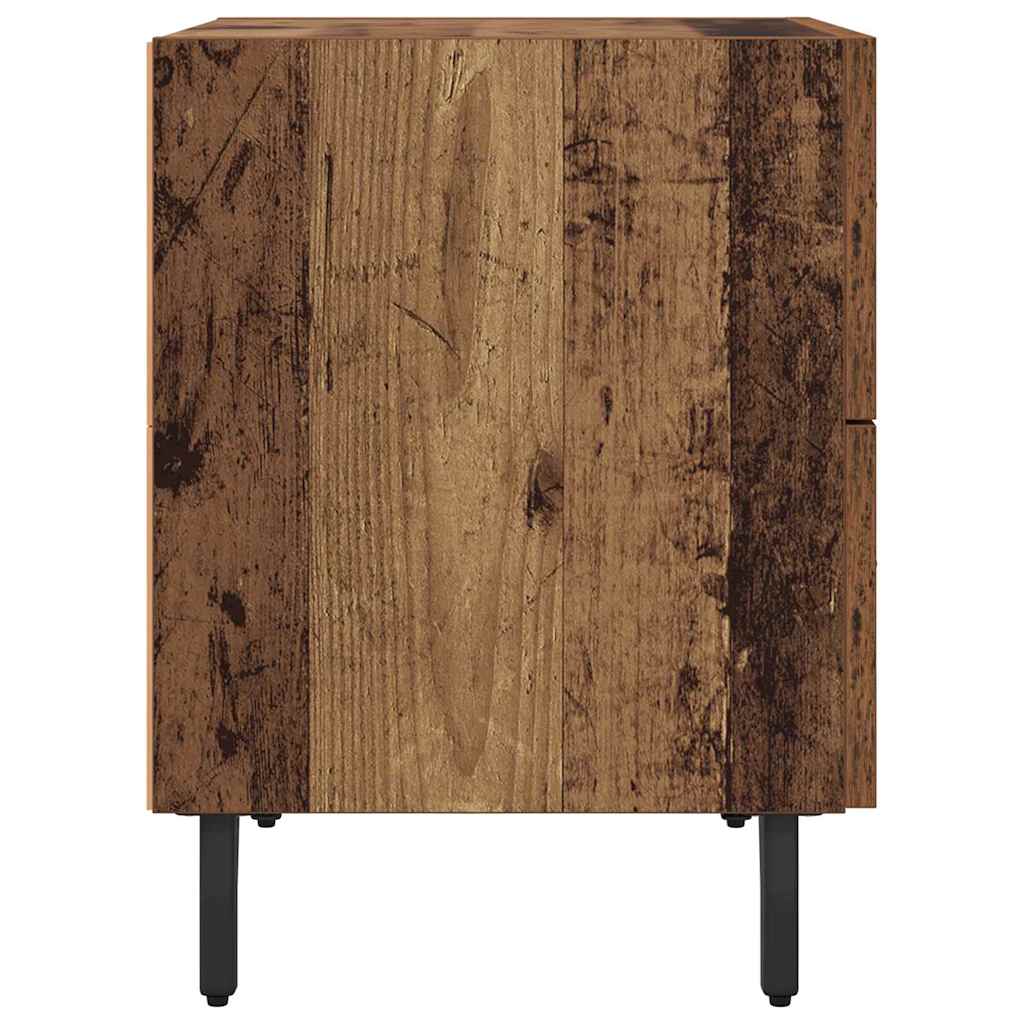 Nachttisch 2 pcs Altholz 40 x 35 x 47,5 cm Holzwerkstoff