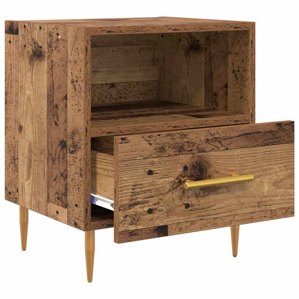 Nachttisch 2 pcs Altholz 40 x 35 x 47,5 cm Holzwerkstoff