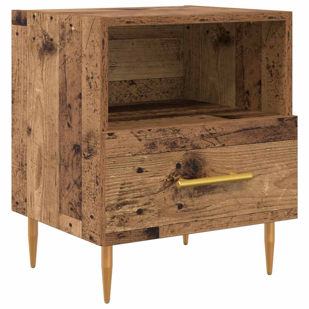 Nachttisch 2 pcs Altholz 40 x 35 x 47,5 cm Holzwerkstoff