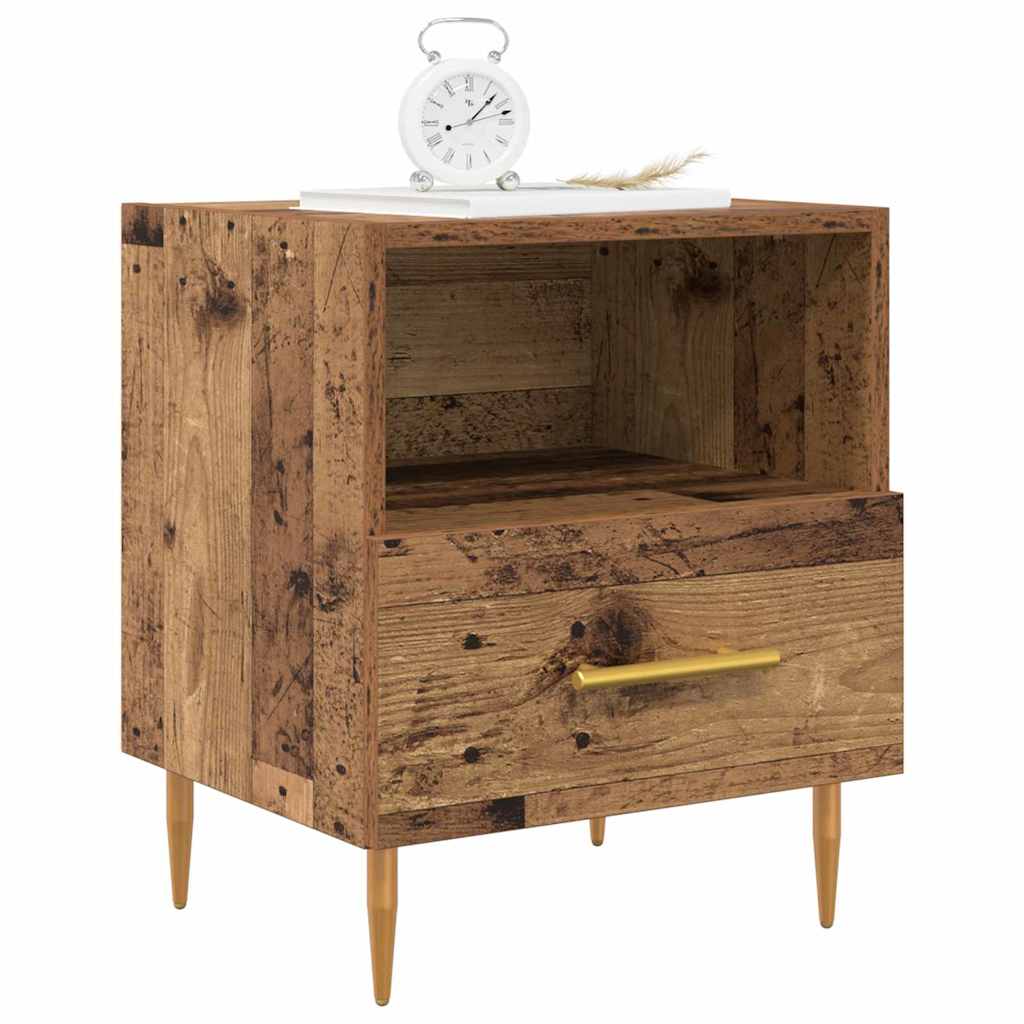 Nachttisch 2 pcs Altholz 40 x 35 x 47,5 cm Holzwerkstoff