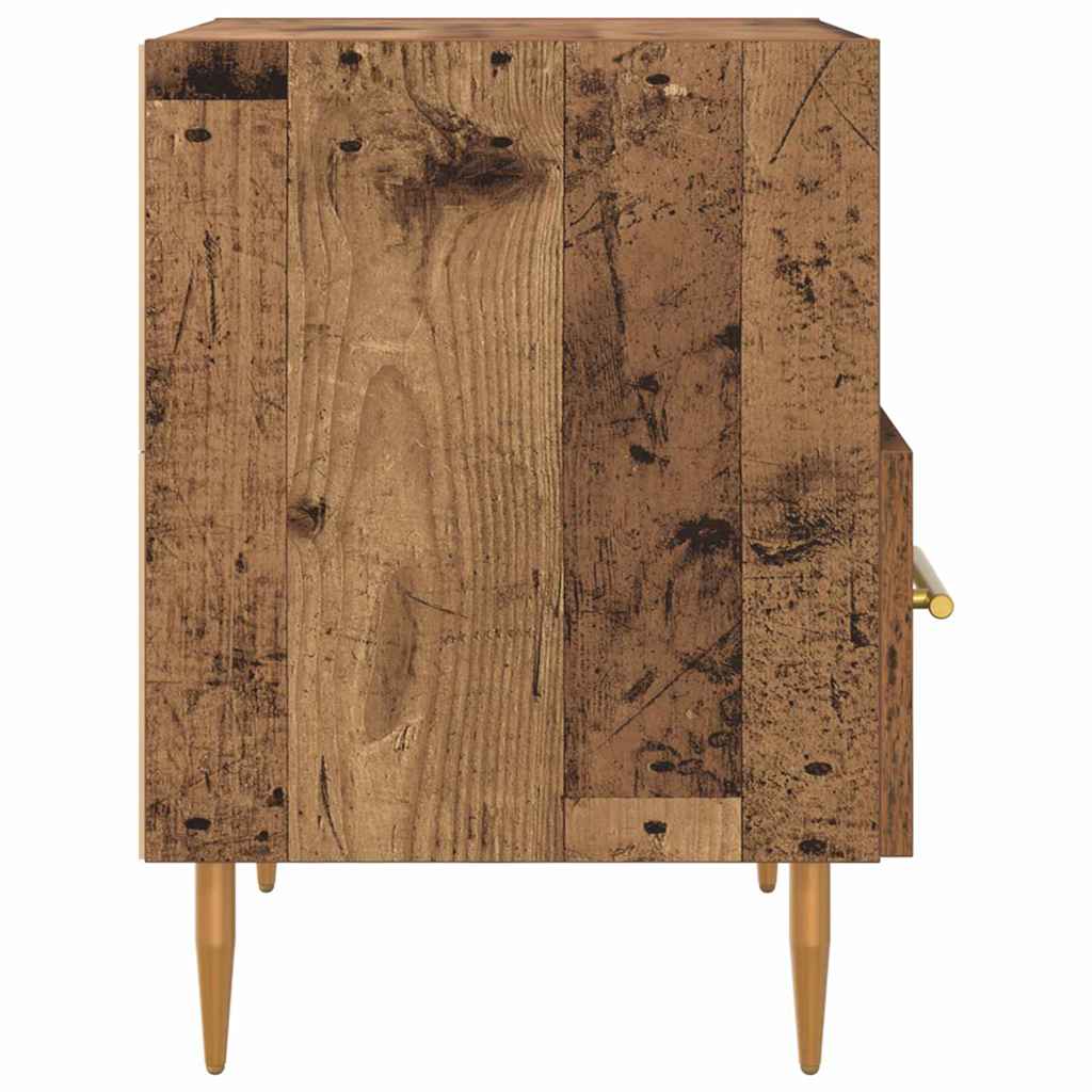 Nachttisch 2 pcs Altholz 40 x 35 x 47,5 cm Holzwerkstoff