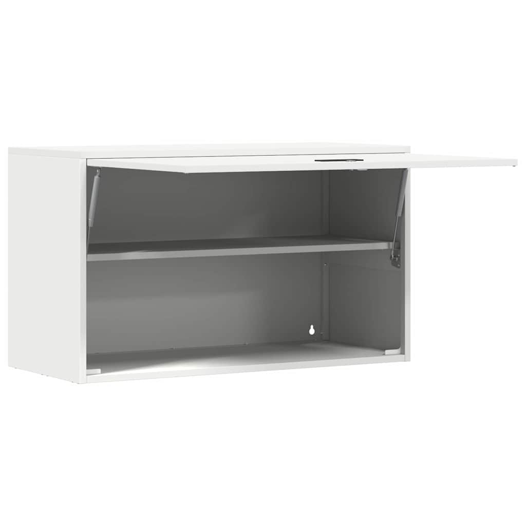 Wandschrank für die Garage mit Gasdrucklift-Tür Weiß