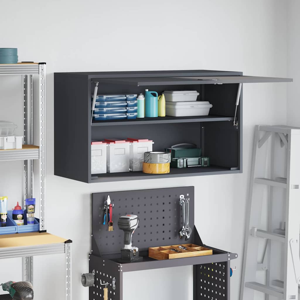 Wandschrank für die Garage mit Gasdrucklift-Tür Anthrazit