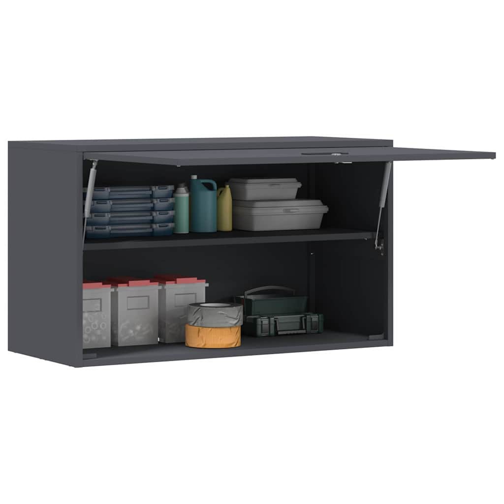 Wandschrank für die Garage mit Gasdrucklift-Tür Anthrazit