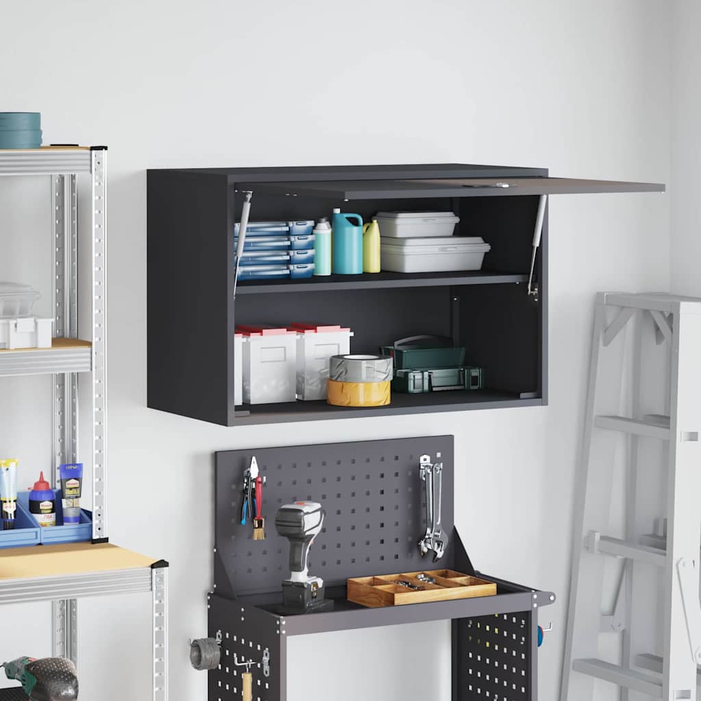 Wandschrank für die Garage mit Gasdrucklift-Tür Anthrazit