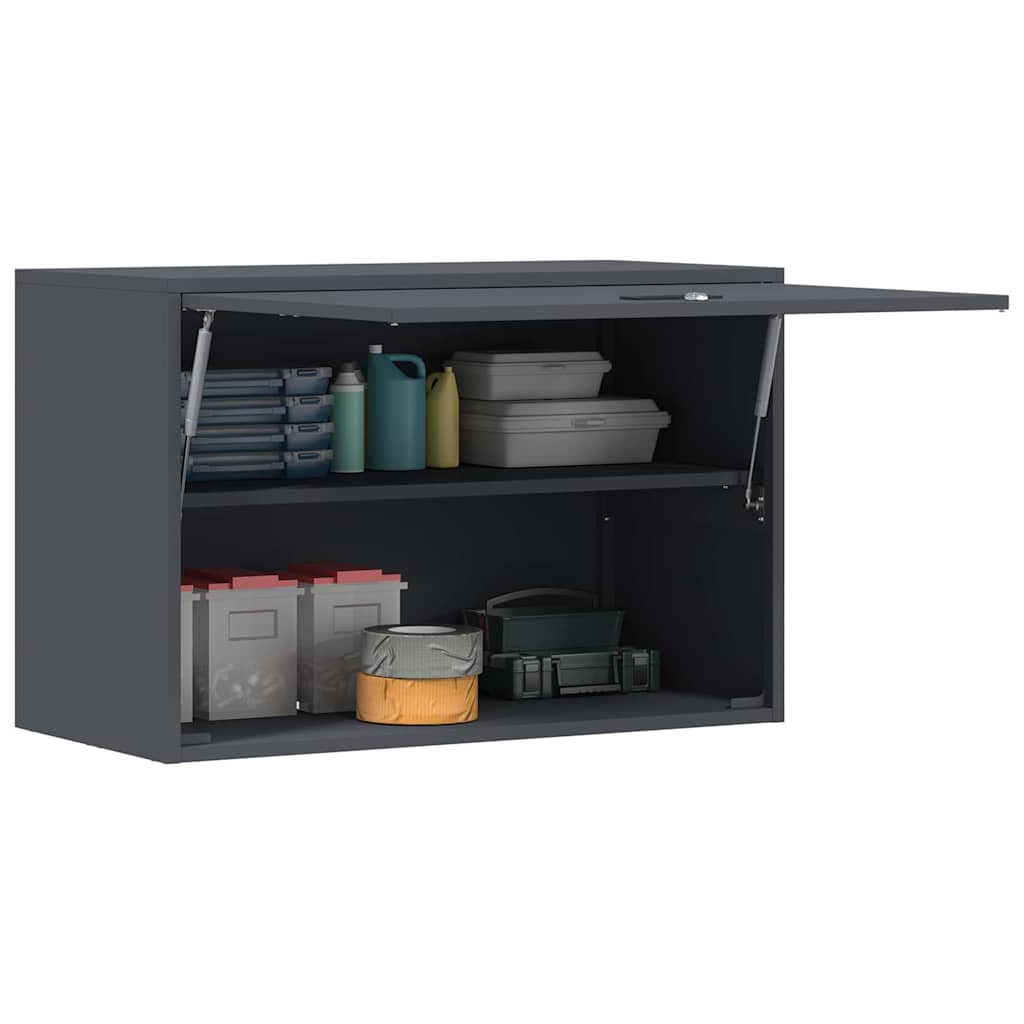 Wandschrank für die Garage mit Gasdrucklift-Tür Anthrazit