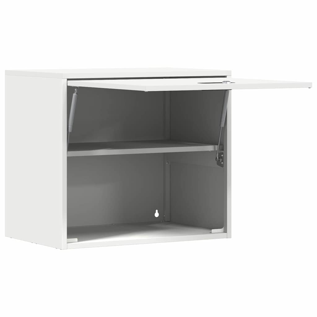 Wandschrank für die Garage mit Gasdrucklift-Tür Weiß