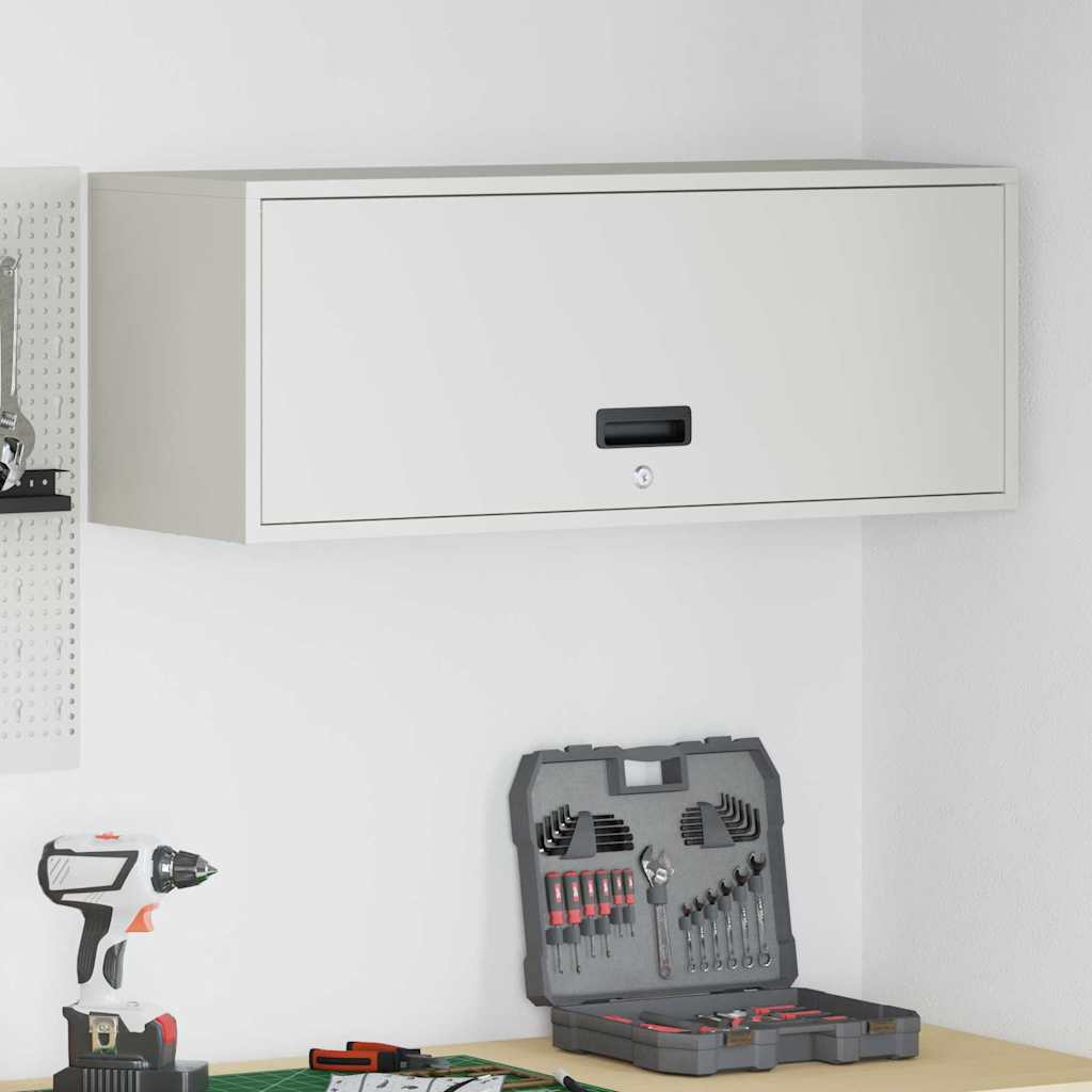 Wandschrank für die Garage mit Gasdrucklift-Tür Weiß