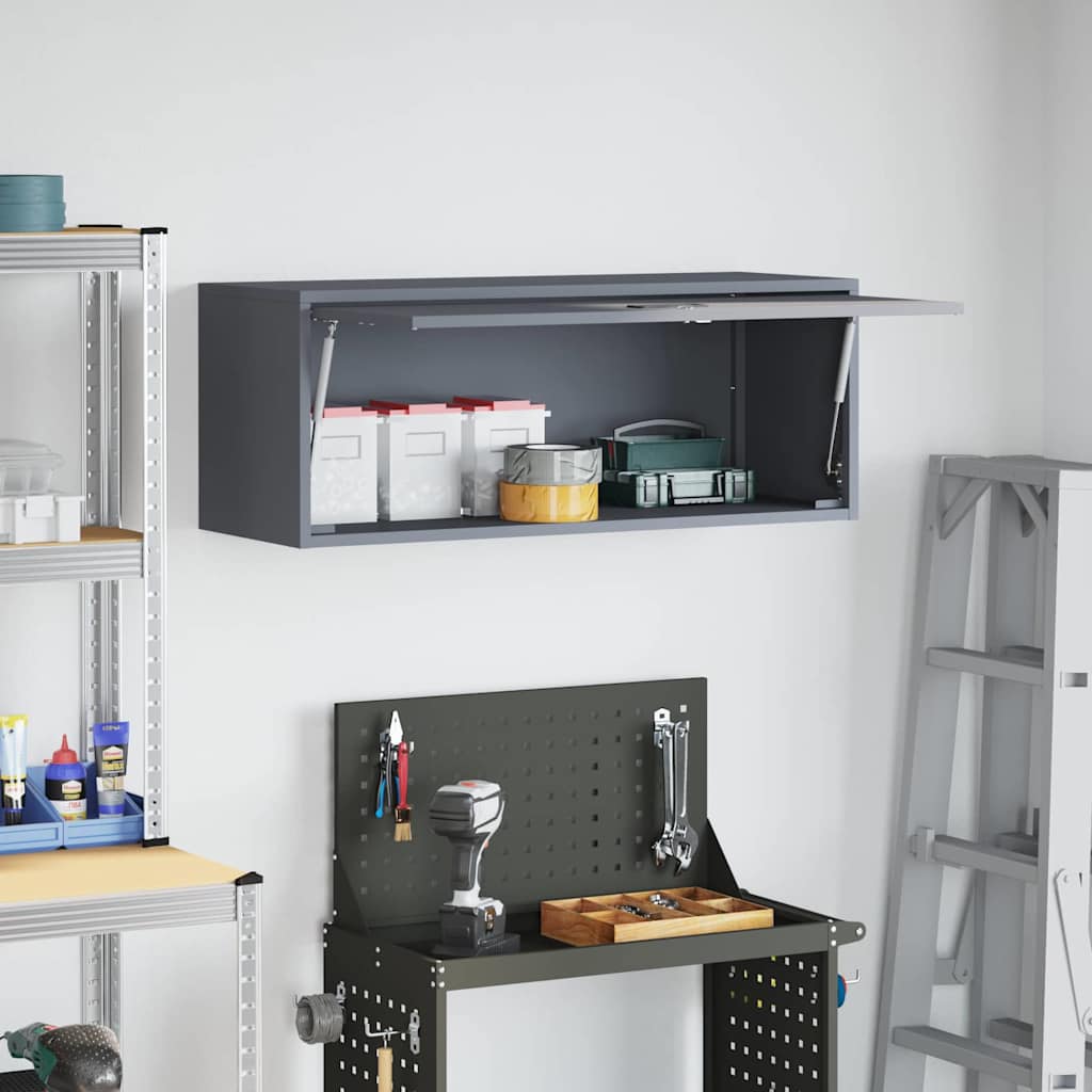 Wandschrank für die Garage mit Gasdrucklift-Tür Anthrazit