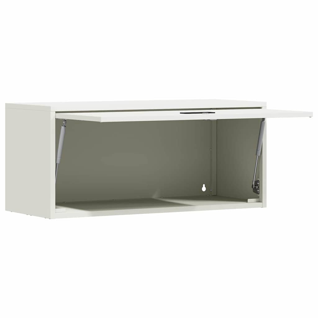 Wandschrank für die Garage mit Gasdrucklift-Tür Weiß