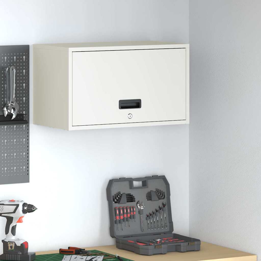 Wandschrank für die Garage mit Gasdrucklift-Tür Weiß