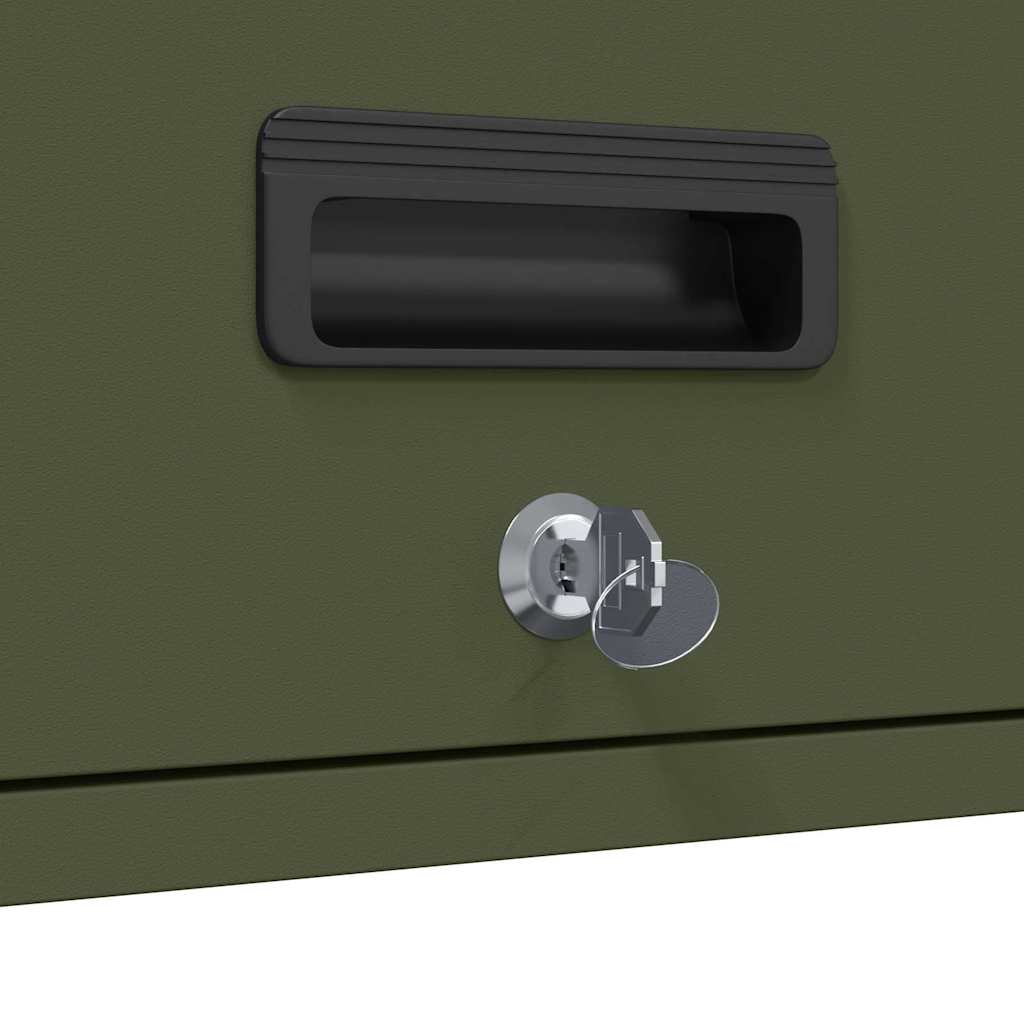 Wandschrank für die Garage mit Gasdrucklift-Tür Olivgrün