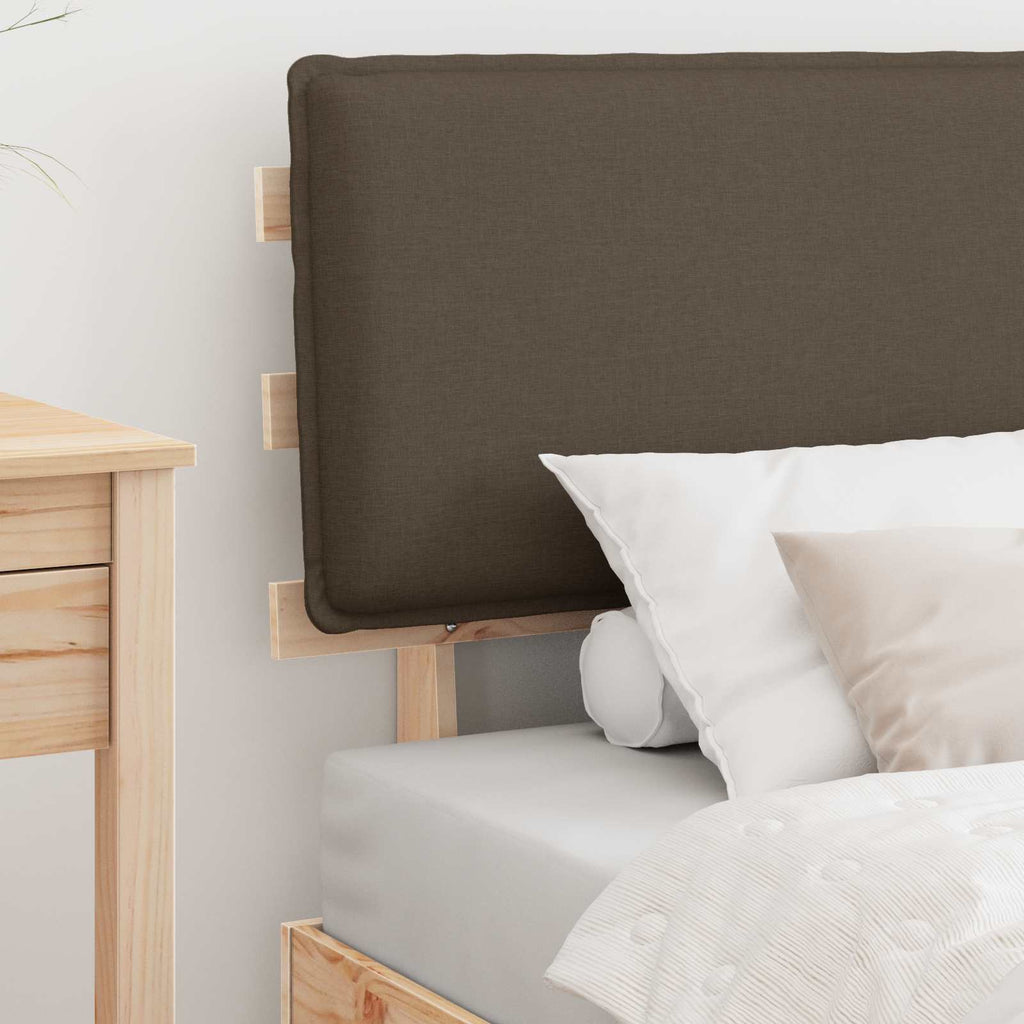 Bettgestell mit gepolstertem Kopfteil Taupe 100 x 200 cm