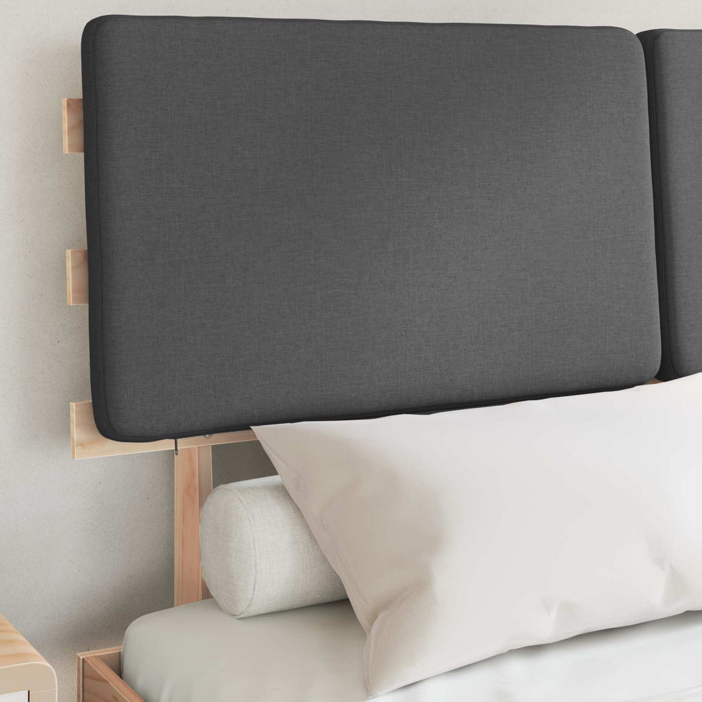 Bettgestell mit gepolstertem Kopfteil Dunkelgrau 150 x 200 cm