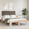Bettgestell mit gepolstertem Kopfteil Taupe 135 x 190 cm