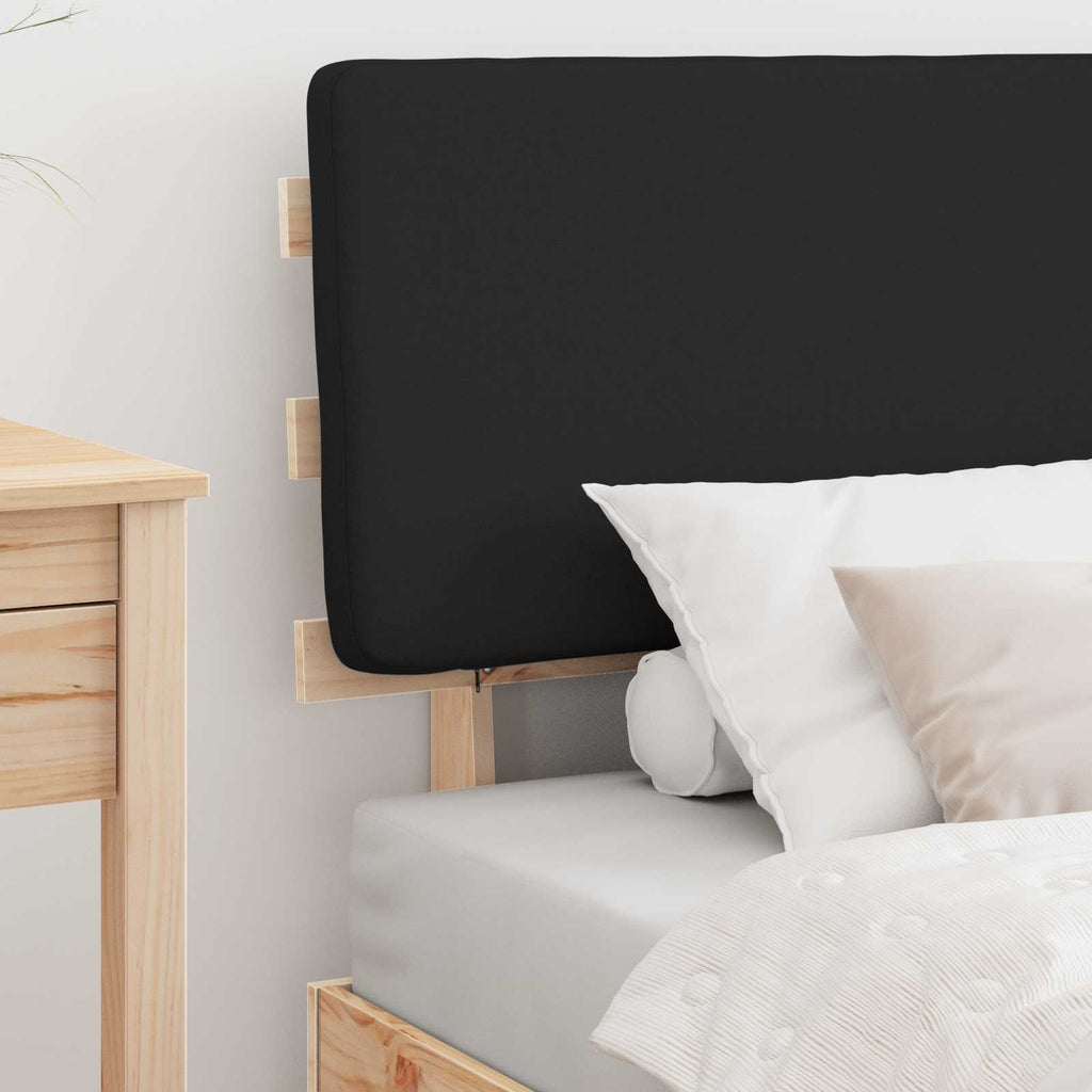 Bettgestell mit gepolstertem Kopfteil Schwarz 80 x 200 cm