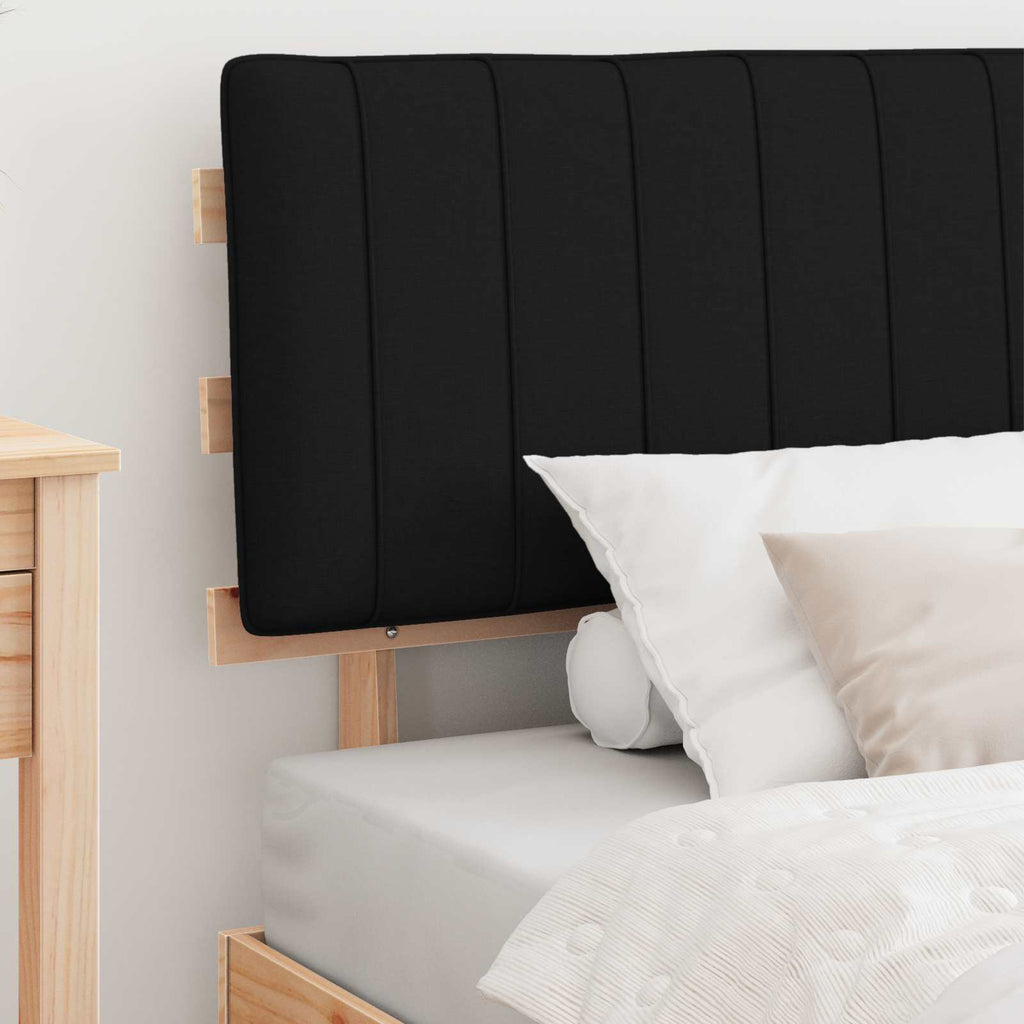 Bettgestell mit gepolstertem Kopfteil Schwarz 100 x 200 cm
