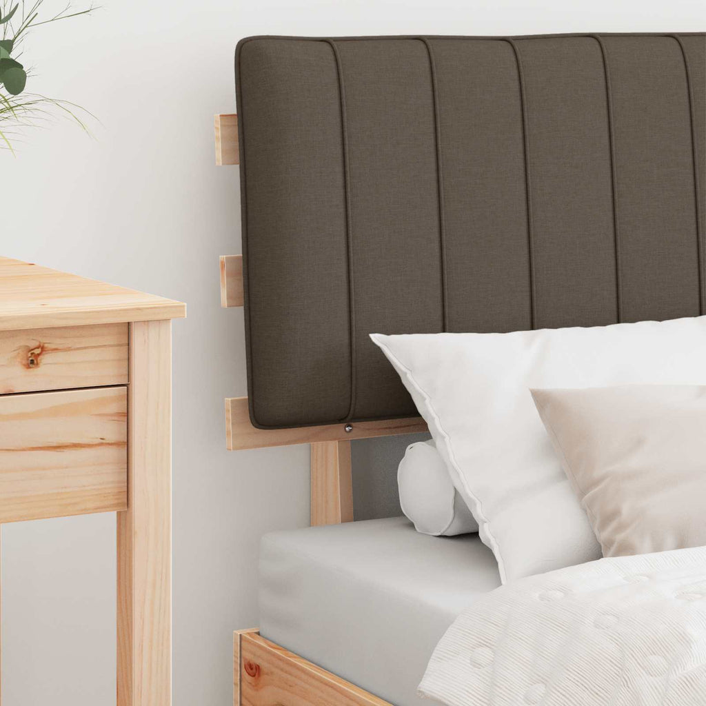Bettgestell mit gepolstertem Kopfteil Taupe 75 x 190 cm
