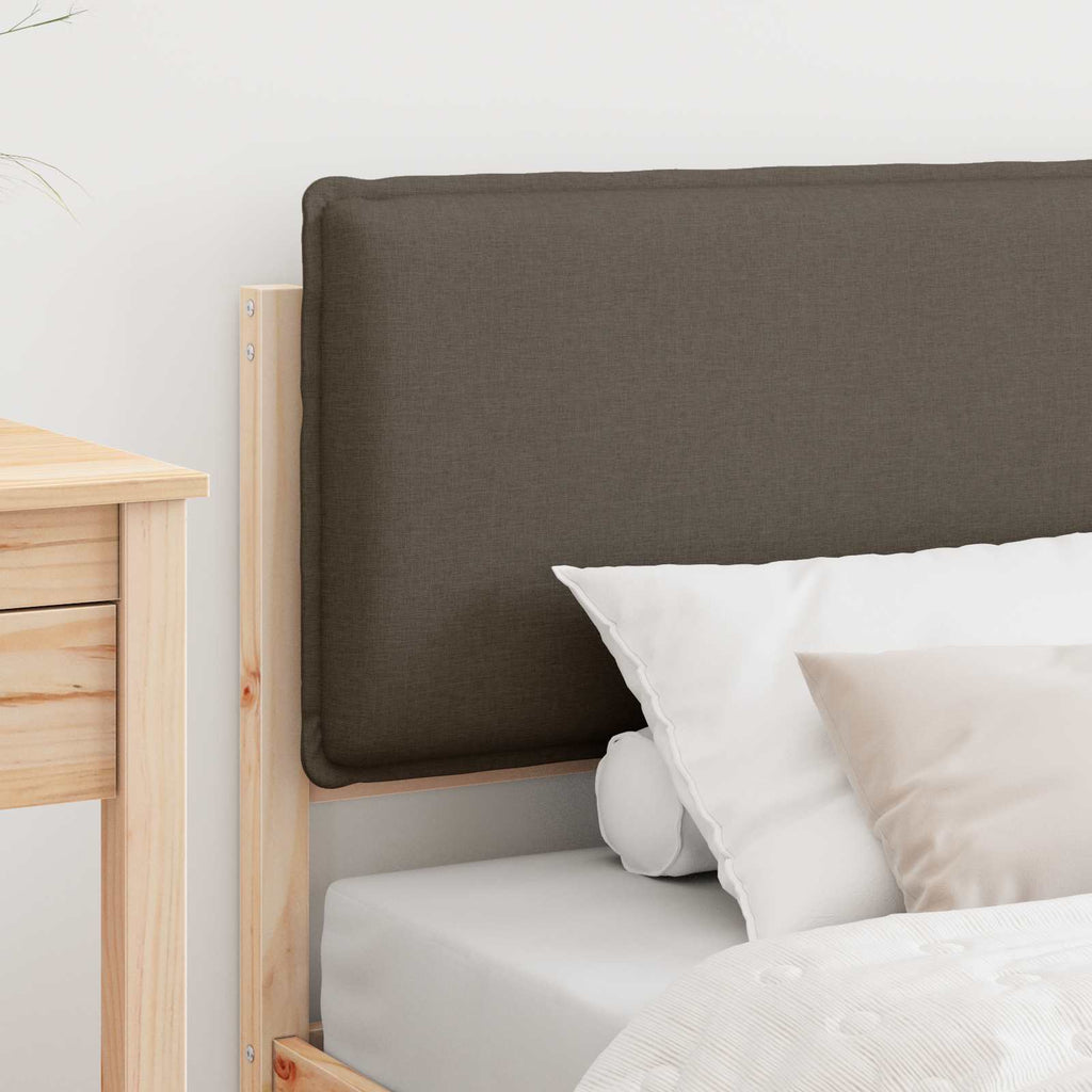 Bettgestell mit gepolstertem Kopfteil Taupe 80 x 200 cm