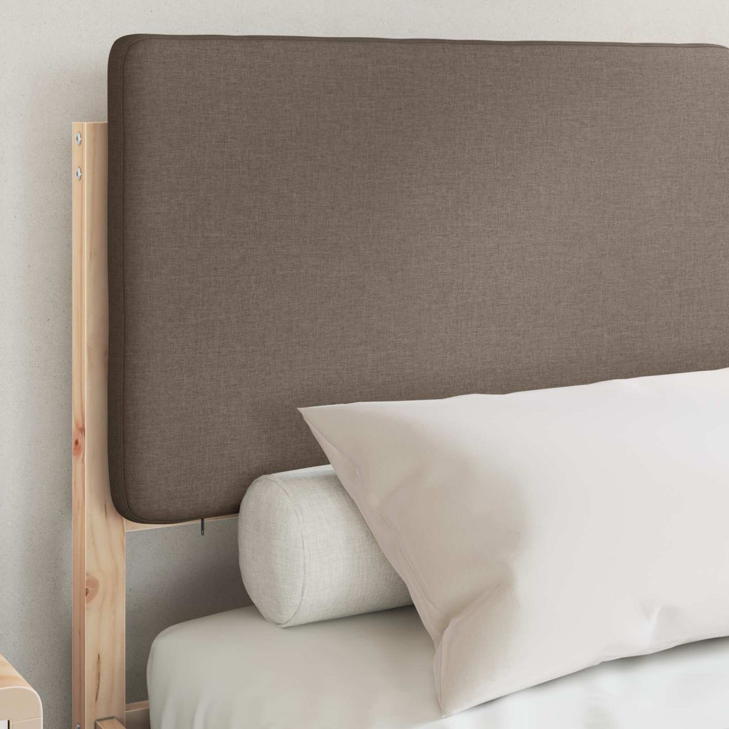 Bettgestell mit gepolstertem Kopfteil Taupe 140 x 190 cm