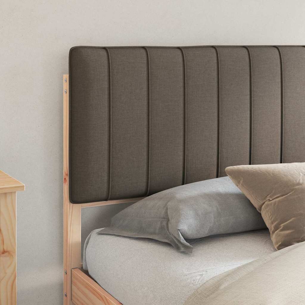 Bettgestell mit gepolstertem Kopfteil Taupe 160 x 200 cm