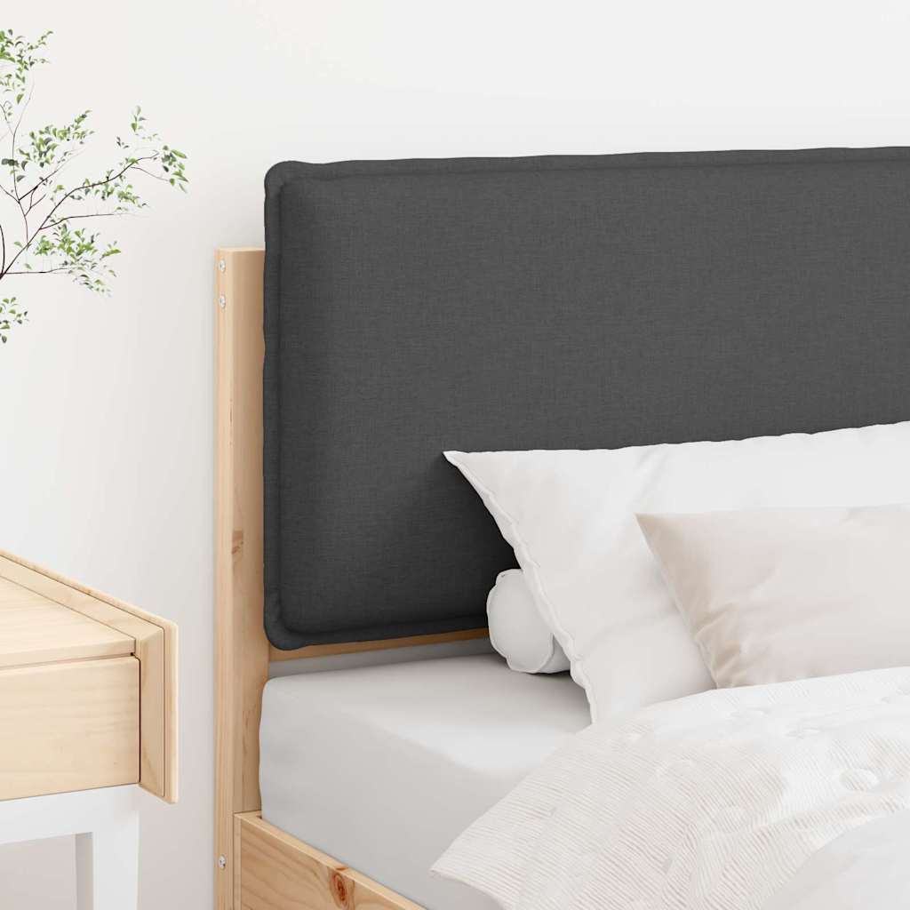 Gepolstertes Kopfteil Natürlich und Dunkelgrau 80 cm
