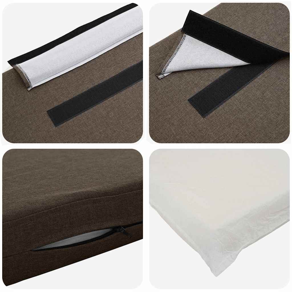 Gepolstertes Kopfteil mit Kopfteil Braun und Taupe 140 cm