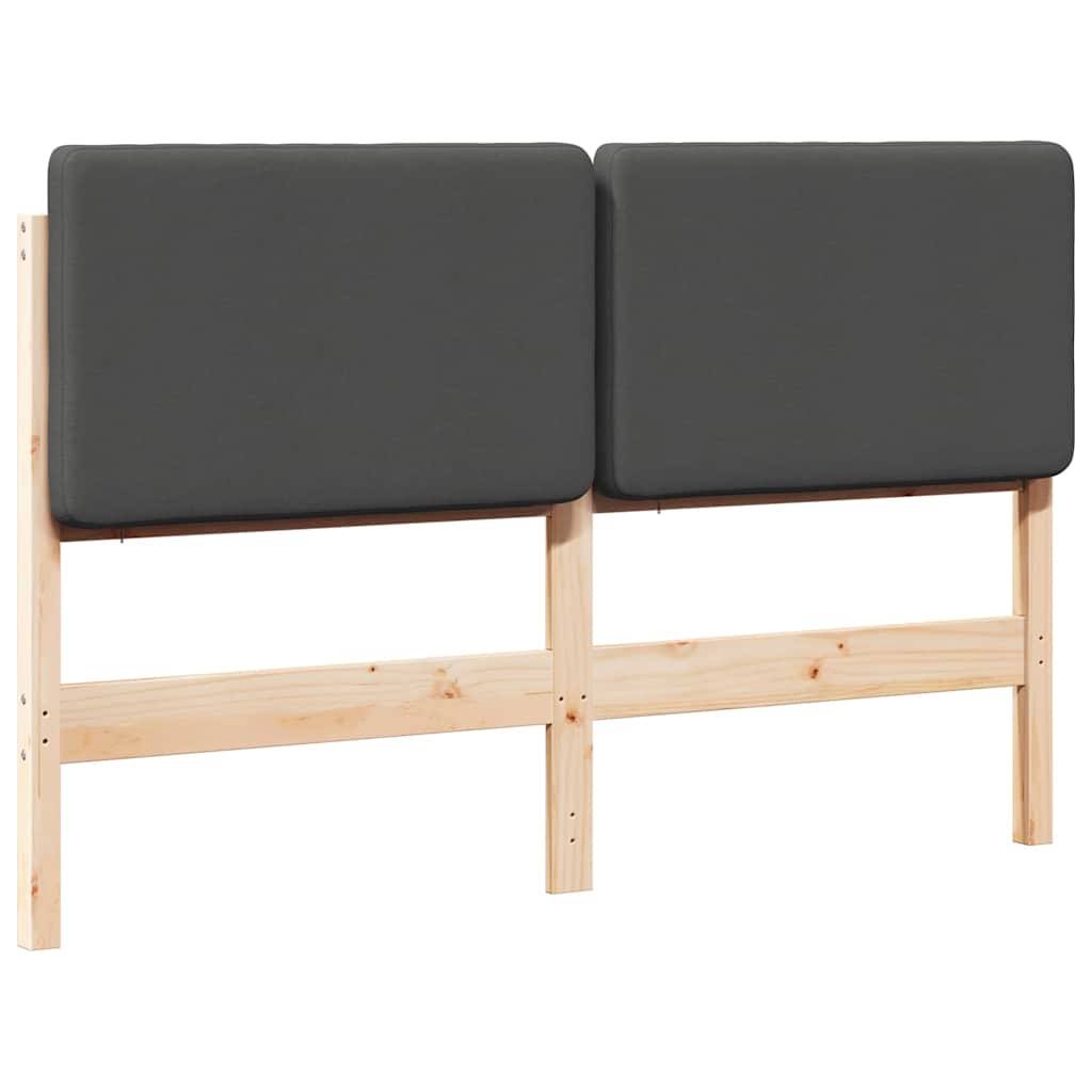 Gepolstertes Kopfteil mit Kopfteil Braun und Dunkelgrau 135 cm